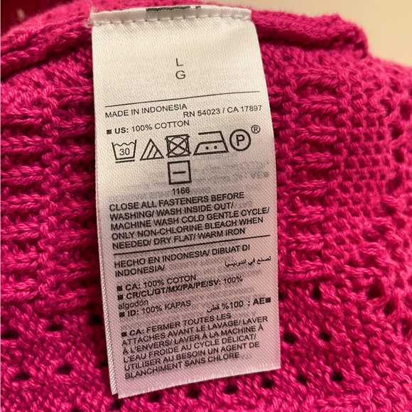 Crochet Pink Crop Tank - Picture 7 of 7